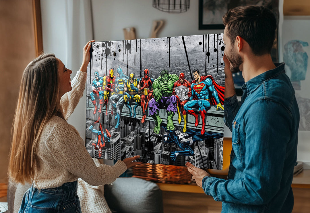 Exquisite Superheroes Wall Art Decor - Elevate your space with luxury wall art featuring powerful superheroes.