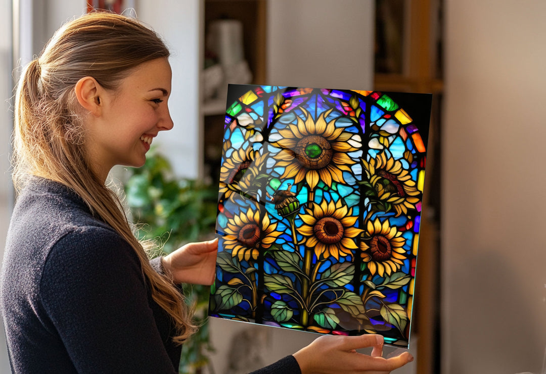 Brighten your space with stunning sunflower wall art - perfect for adding a pop of color to any room!