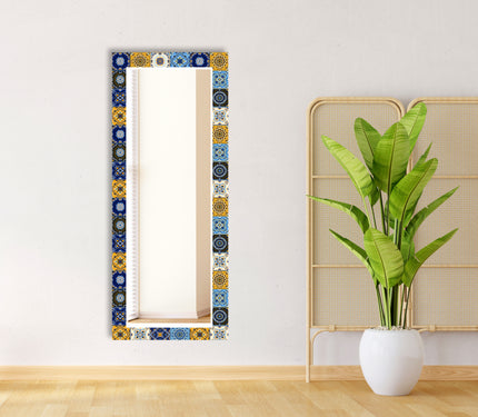 Mosaic Tempered Glass Wall Mirror