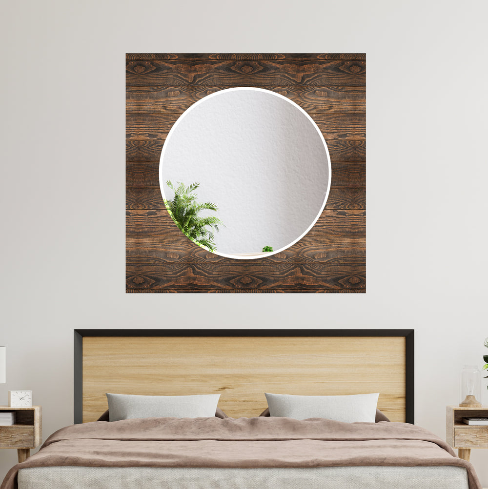 Dark Wood Design Wall Mirror Long Wall Mirror
