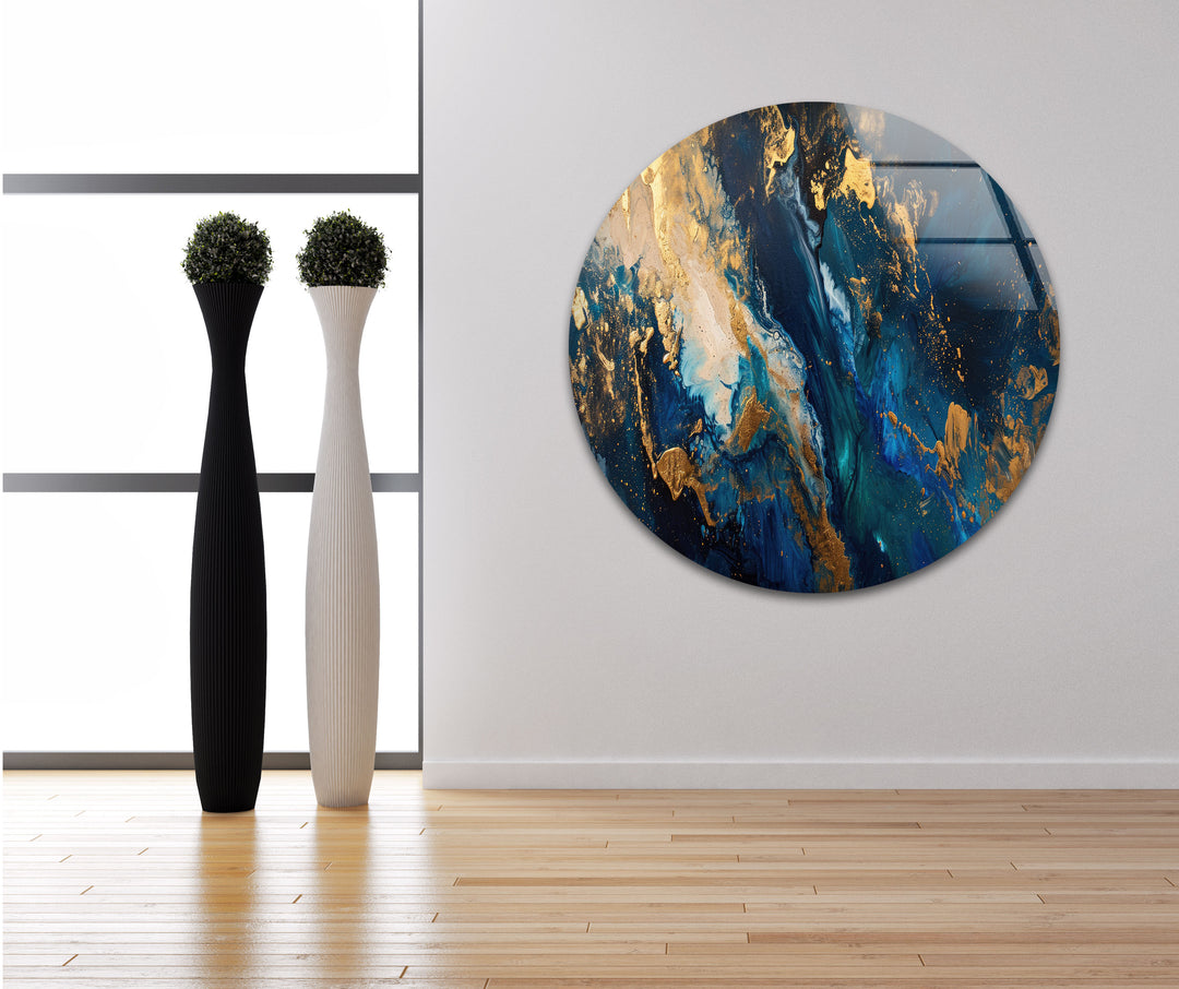 Abstract Glass Artwork for Modern Decor