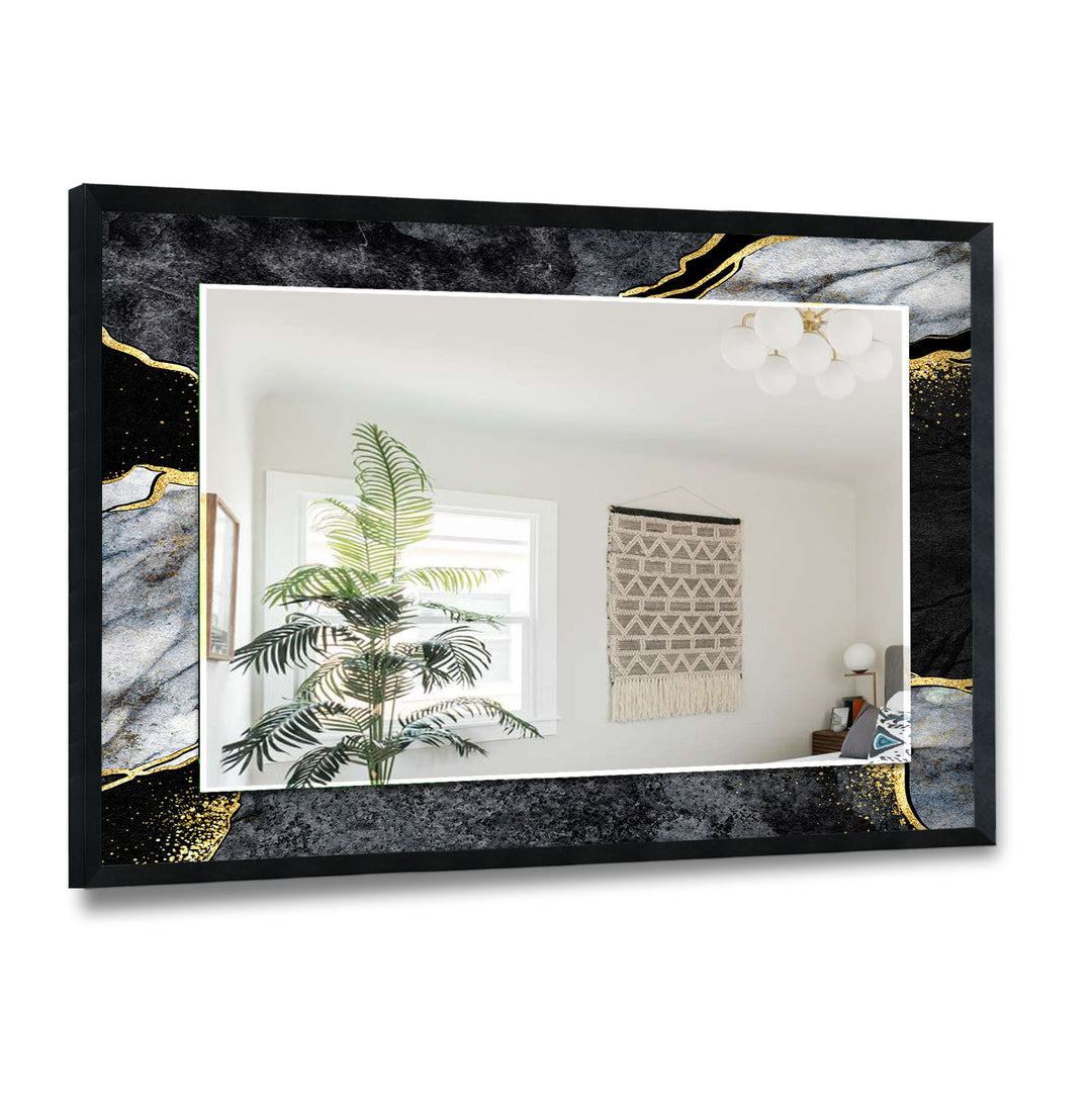 Marble with Gold Details Wall Mirror big mirror for living room
