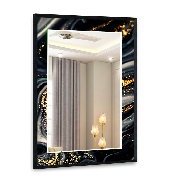 Golden Black & Silver Wall Mirror Bathroom Mirrors
