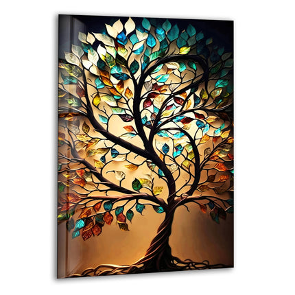 Life of Tree Glass Wall Art