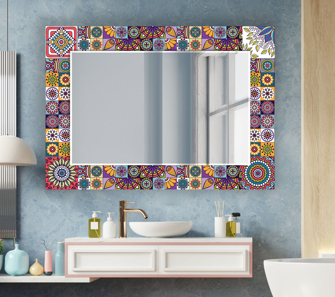 Colored Mosaic Wall Mirrors Modern Mirror
