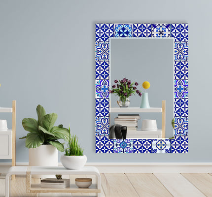 Mosaic Tempered Glass Wall Mirror