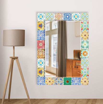 Green Mosaic Wall Mirror