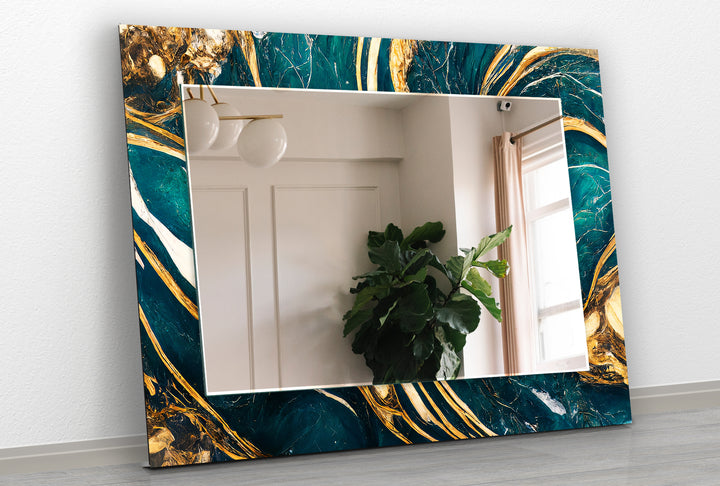 Green Marble Wall Mirrors Decorative Wall Mirror
