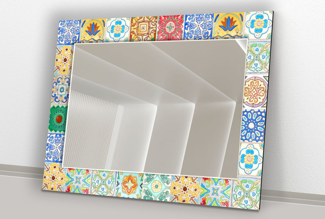 Green Mosaic Wall Mirror full length mirrors