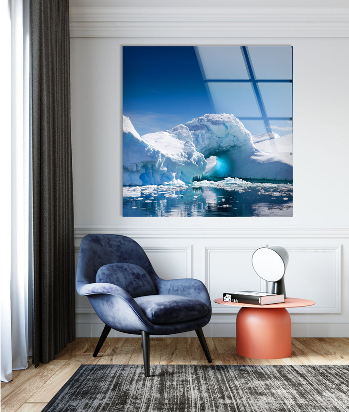 Iceberg Wall Glass Wall Art print on glass, glass printed photos