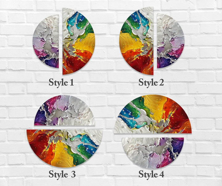 2 Piece Abstract Cracked Paint Glass Wall Art art glass wall art, glass wall art pictures
