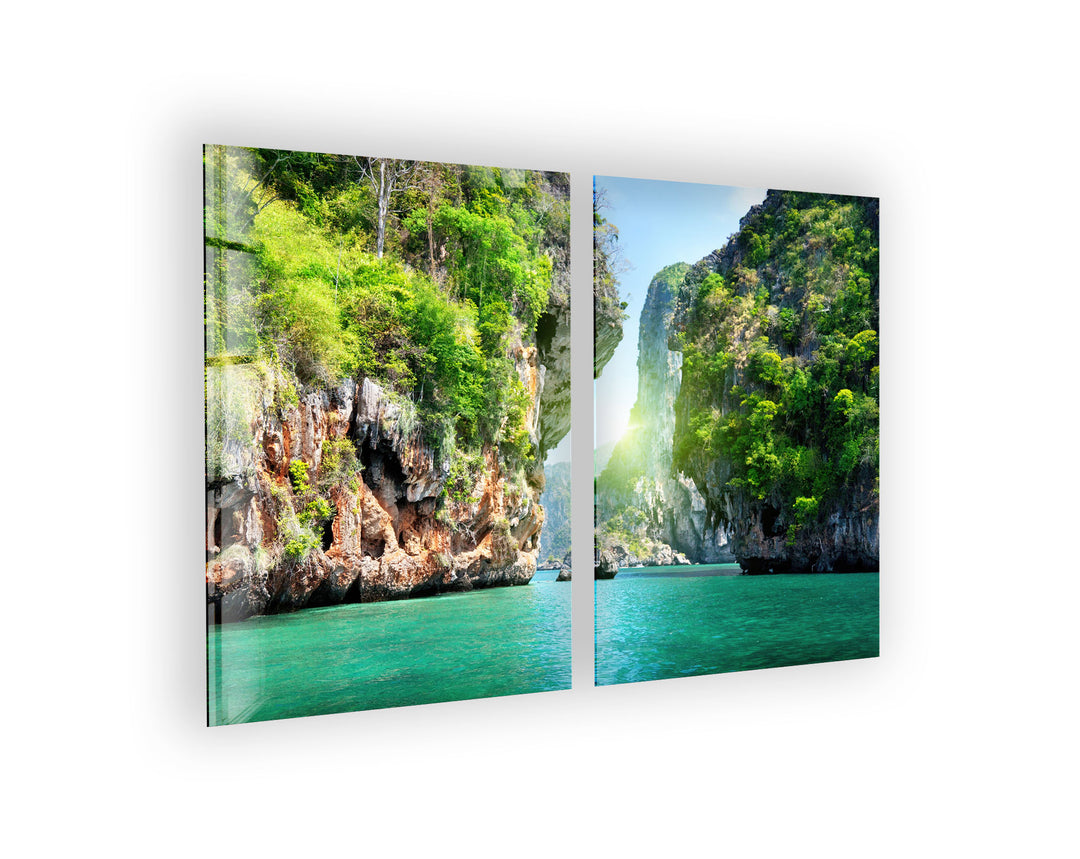 Thailand Phuket Island Landscape Glass Wall Art, picture on glass wall art, photos printed on glass