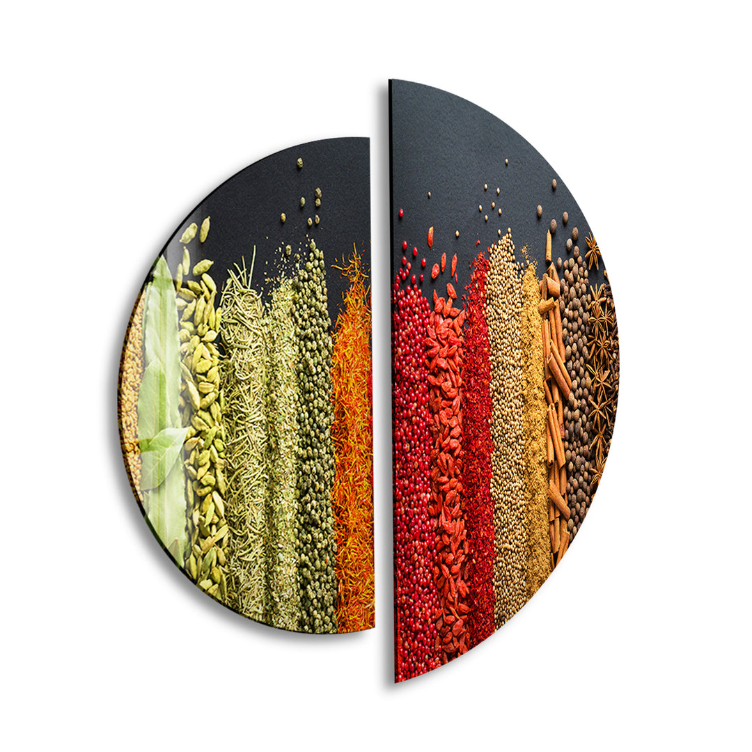 Round 2 Piece Spice & Herbs Glass Wall Art art glass wall art, glass wall art pictures
