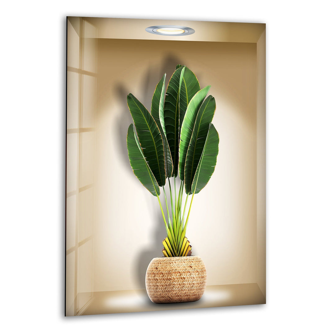 3D Botanical Herb Glass Wall Art, print picture on glass, Tempered Glass Wall Art