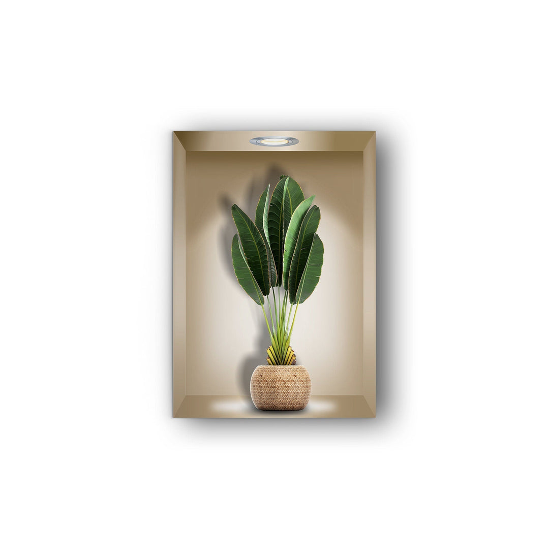 3D Botanical Herb Glass Wall Art, glass image printing, glass prints from photos