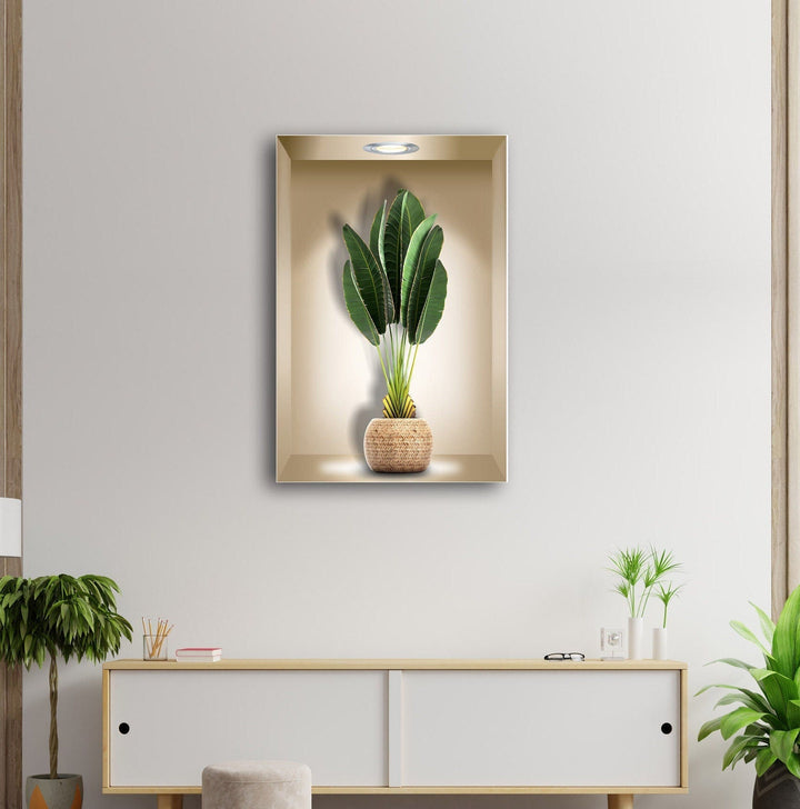 3D Botanical Herb Glass Wall Art, Glass Printing Wall Art, Print photos on glass