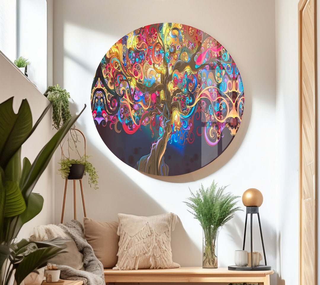 3D Stunning Abstract Art Glass Wall Art