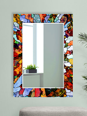 Stained Colorful Wall Mirror Abstract Wall Mirror
