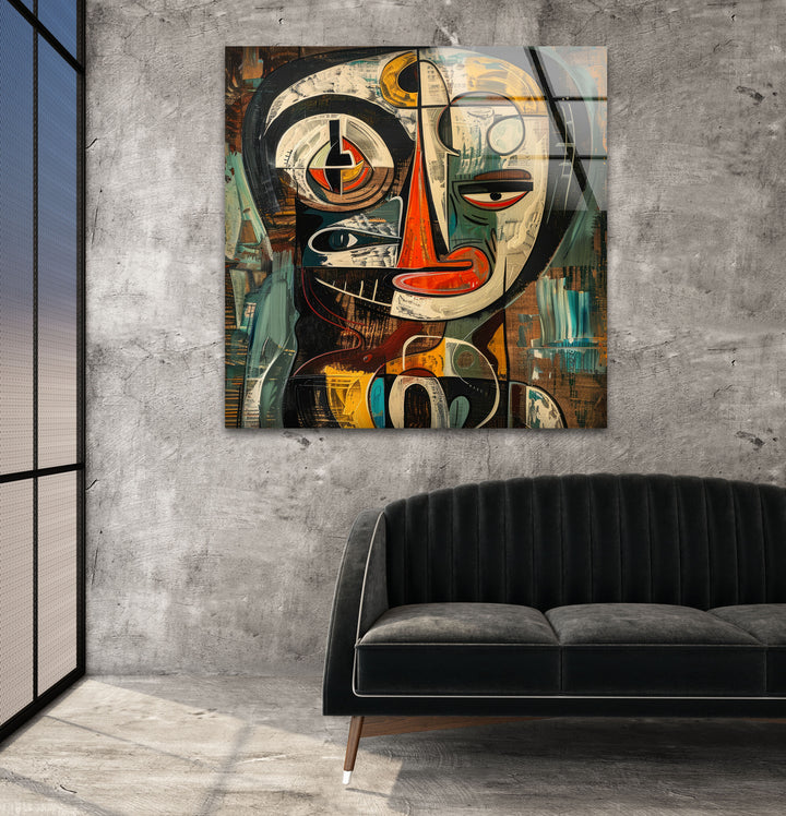 Surrealist African Art Glass Wall Art