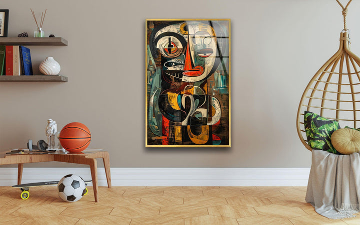 Surrealist African Art Glass Wall Art