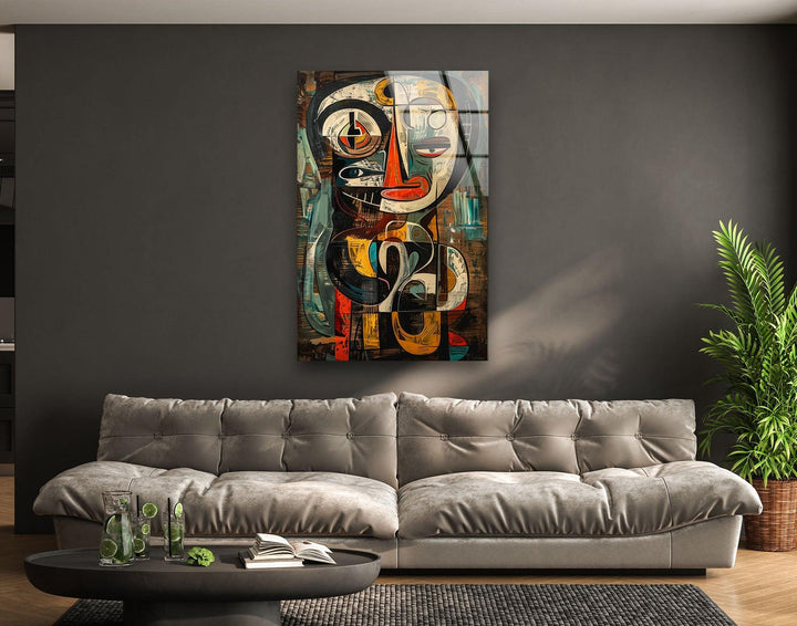 Surrealist African Art Glass Wall Art