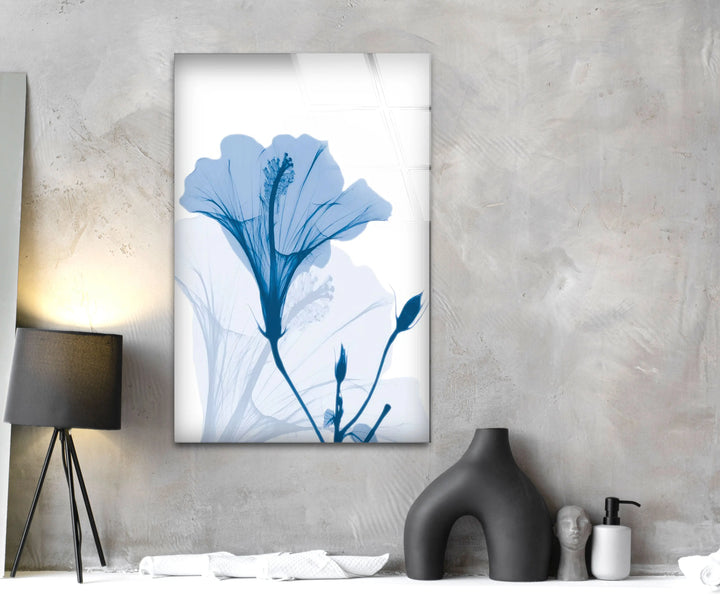 Albert Koetsier Hibiscus Chiller Glass Wall Art, glass art painting, glass art for the Wall