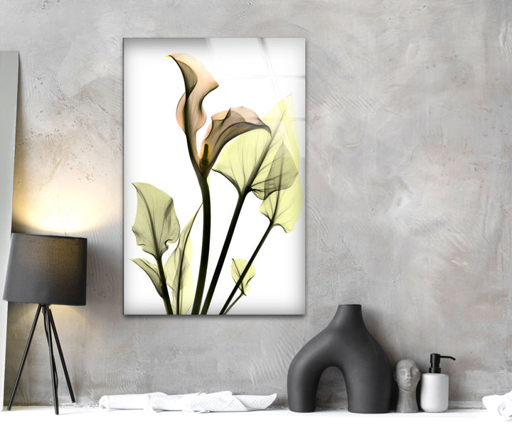 Albert Koetsier Xray Calla Lily Glass Wall Art, art glass wall art, glass wall art pictures