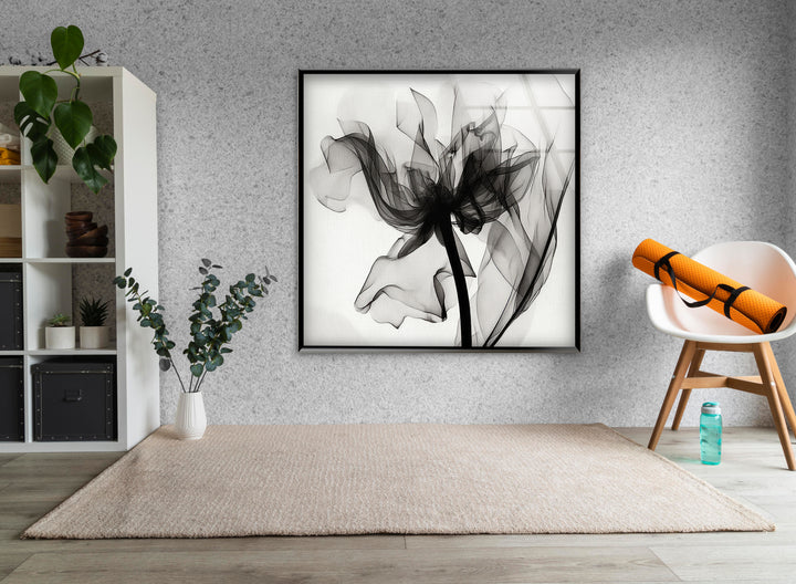 Albert Koetsier Black Rose X-ray Glass Wall Art, Glass Printing Wall Art, Print photos on glass