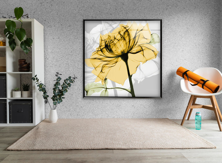 Albert Koetsier Yellow Rose Glass Wall Art, glass image printing, glass prints from photos