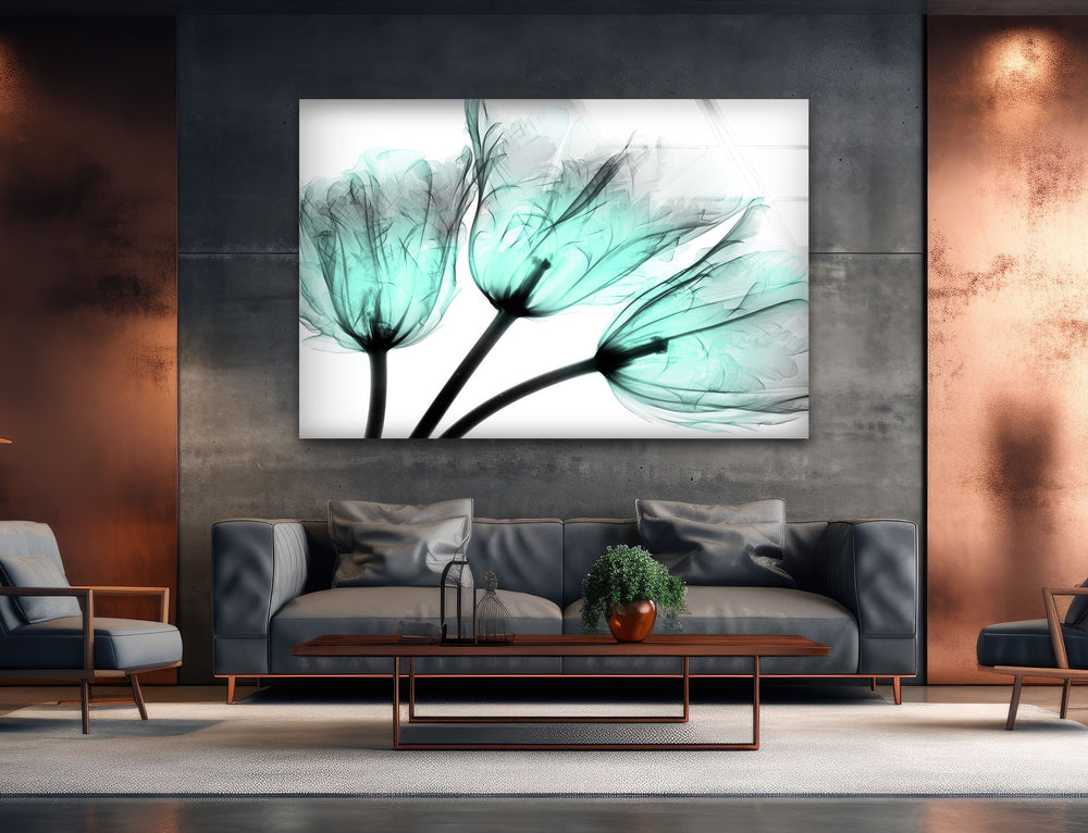 Albert Koetsier Cool Growth Xray Tulip Glass Wall Art, glass wall decor, glass wall art decor