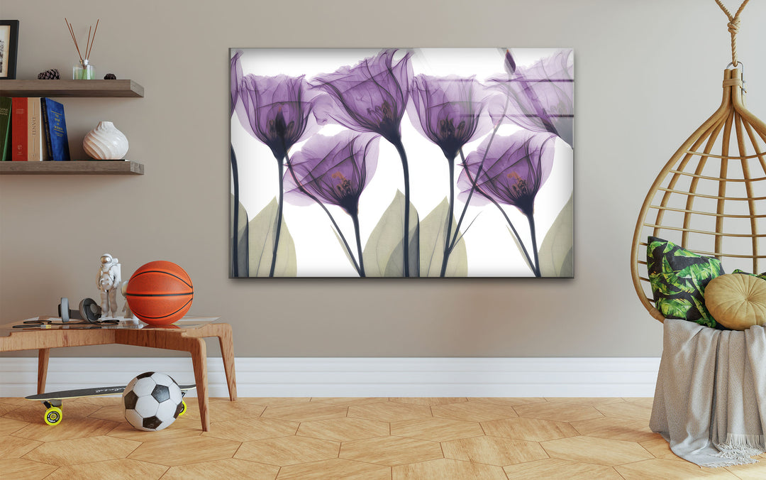 Albert Koetsier Royal Purple Gentian Glass Wall Art, Glass Printing Wall Art, Print photos on glass