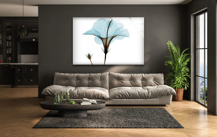 Albert Koetsier Aqua Hibiscus Glass Wall Art, glass image printing, glass prints from photos