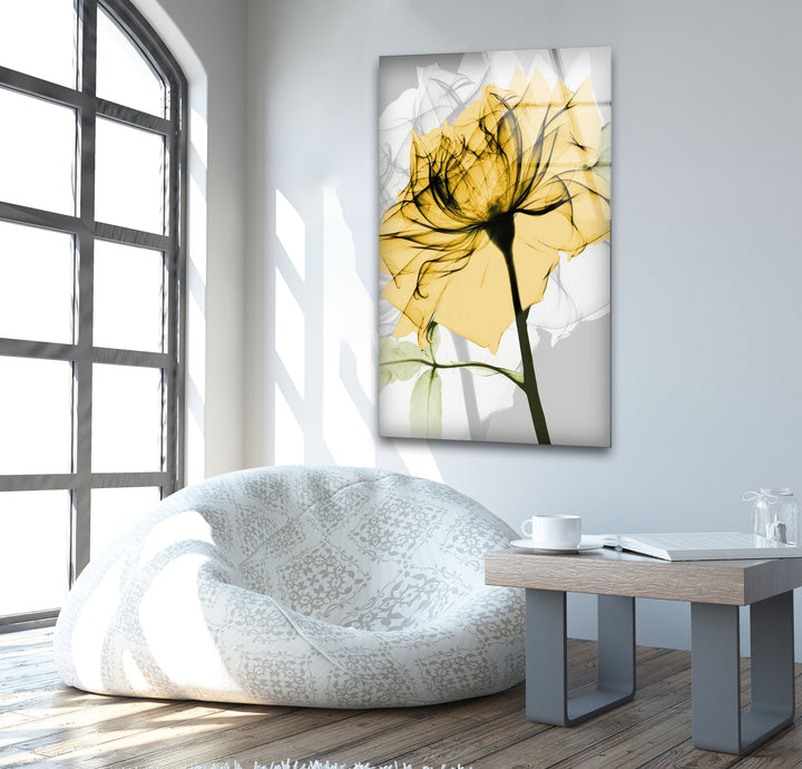 Albert Koetsier Yellow Rose Glass Wall Art, large glass photo prints, glass wall photos