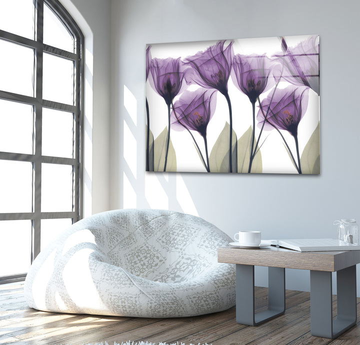 Albert Koetsier Royal Purple Gentian Glass Wall Art, glass photo prints, glass picture prints