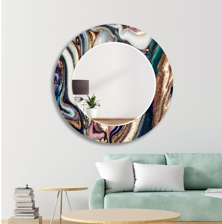 Marble Purple Wall Mirror lighted mirror
