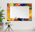 Stained Tempered Glass Wall Mirror