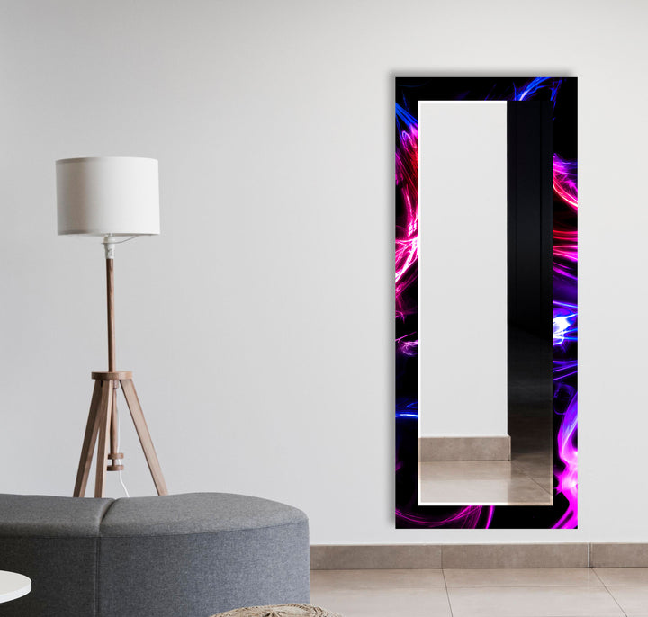 Colored Neon Lines Wall Mirror Small Mirror
