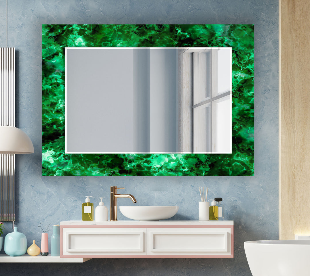 Black & Green Abstract Wall Mirror full body mirror
