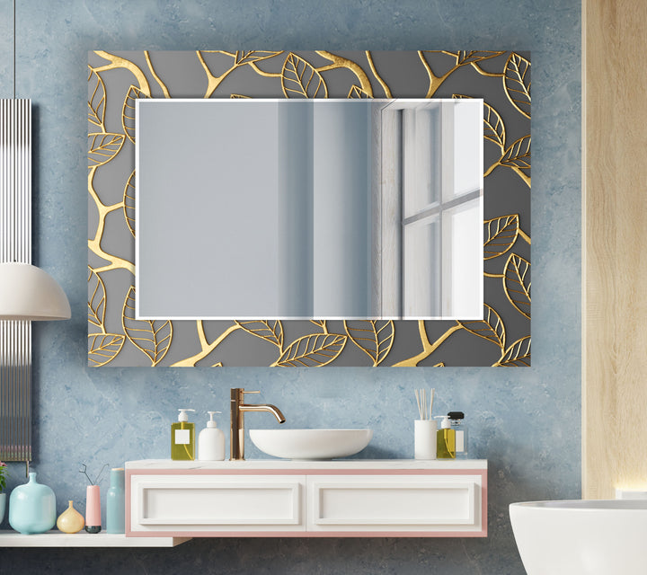 Gold Leaves Wall Mirror Gold Wall Mirror
