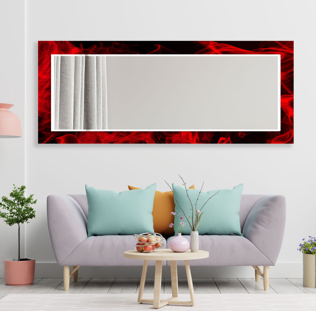 Black & Red Abstract Wall Mirror unique mirrors
