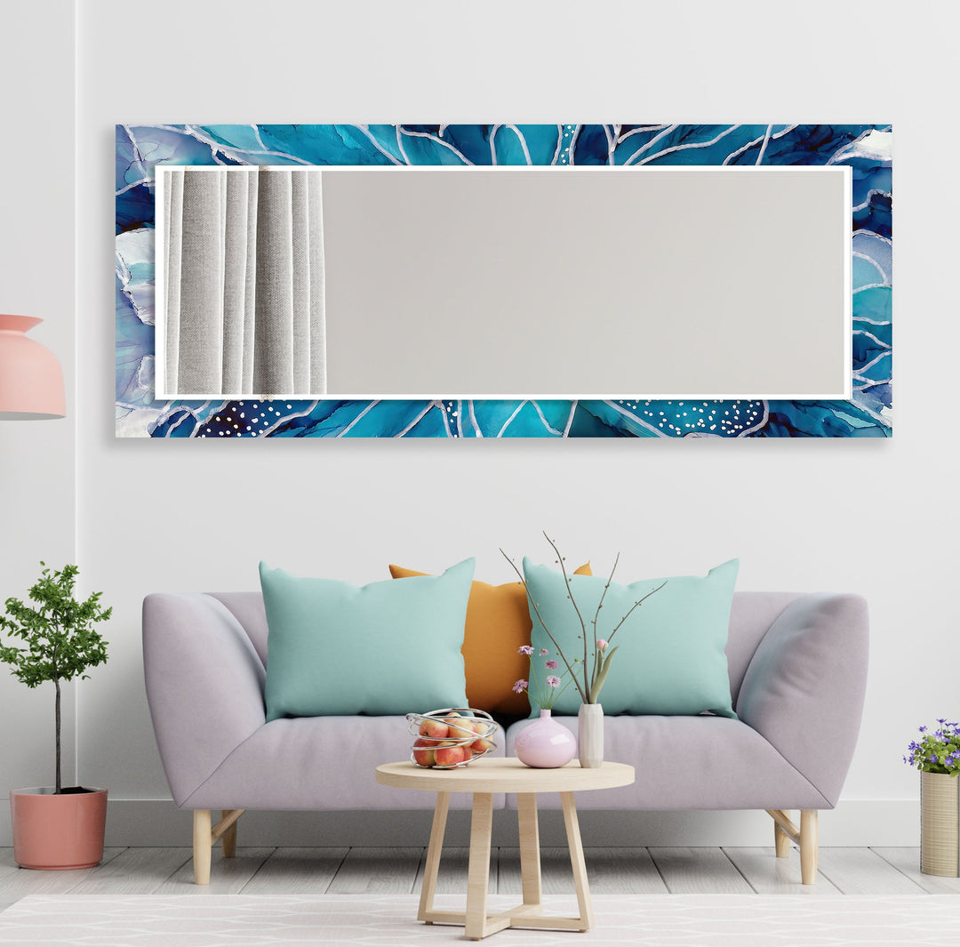 Blue Marble Abstract Wall Mirrors Small Wall Mirror
