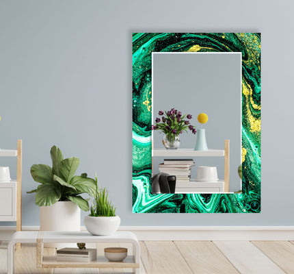 Stained Tempered Glass Wall Mirror