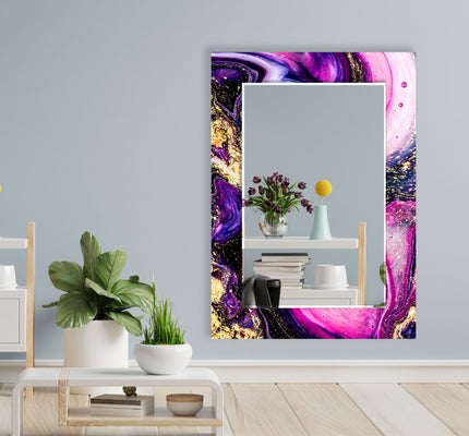 Stained Tempered Glass Wall Mirror