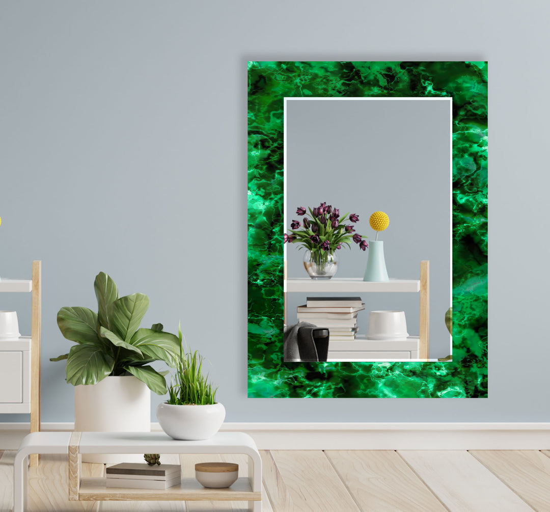 Black & Green Abstract Wall Mirror biggest wall mirror
