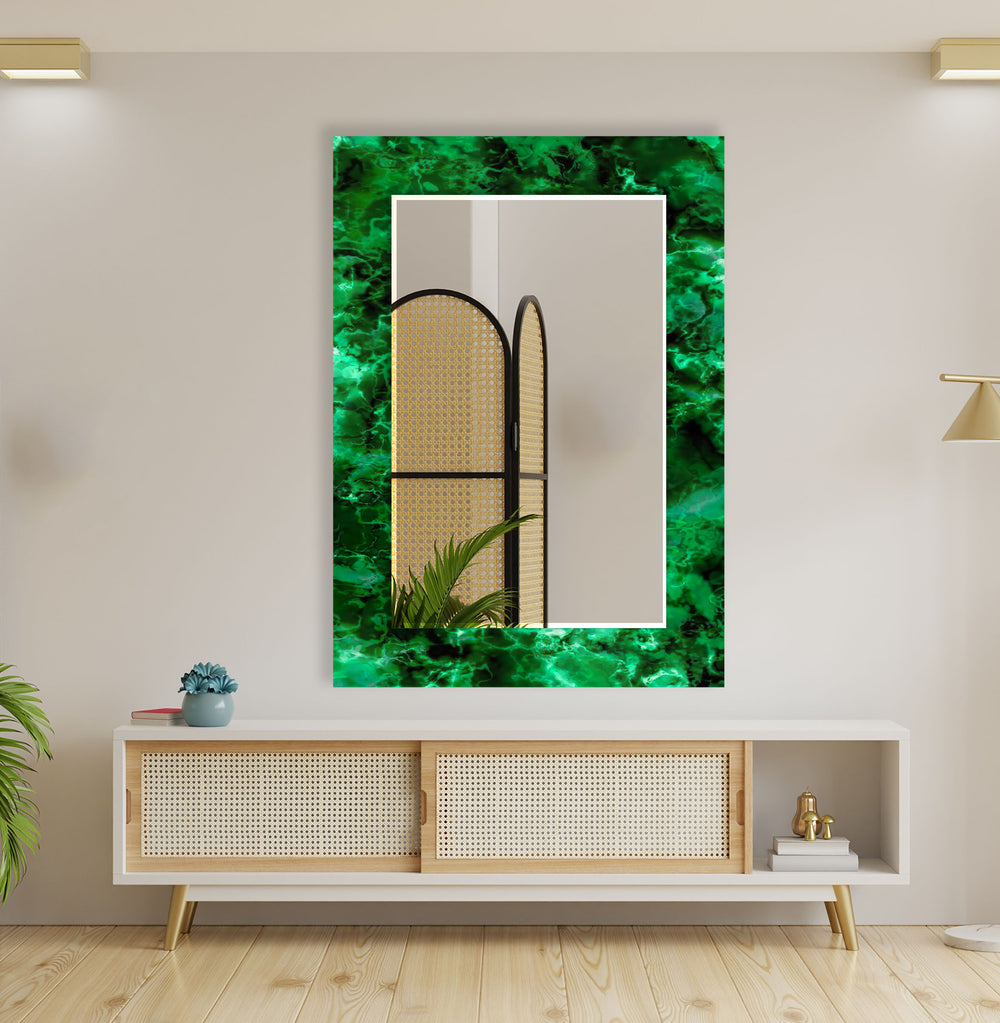 Black & Green Abstract Wall Mirror floor mirror
