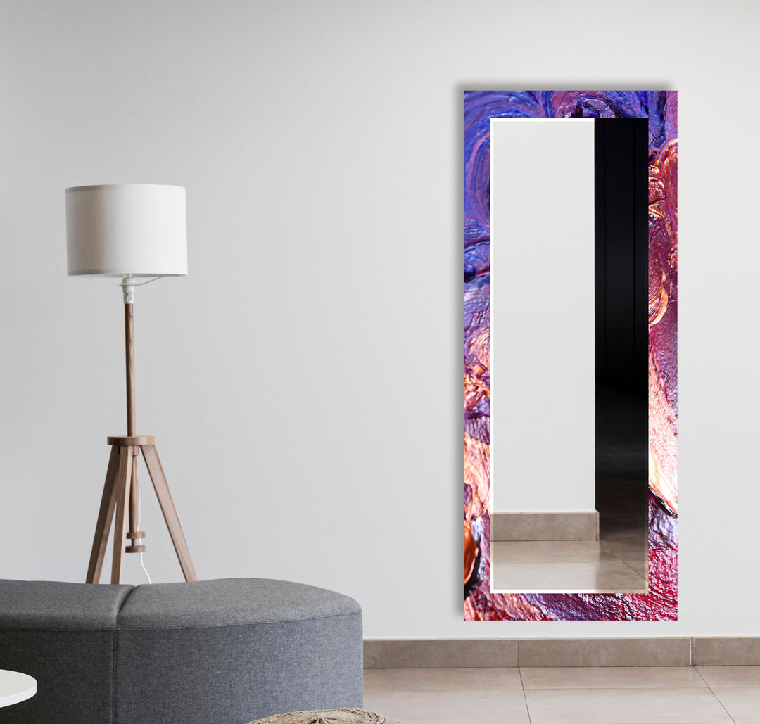 Purple and Red Stained Wall Mirror big mirror
