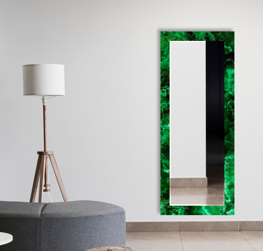 Black & Green Abstract Wall Mirror oversized wall mirrors
