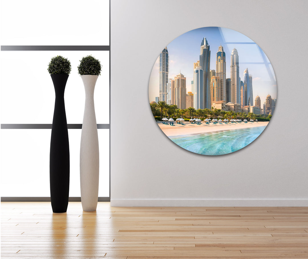 Modern Beachfront Cityscape – Dubai Marina in Vibrant Detail
