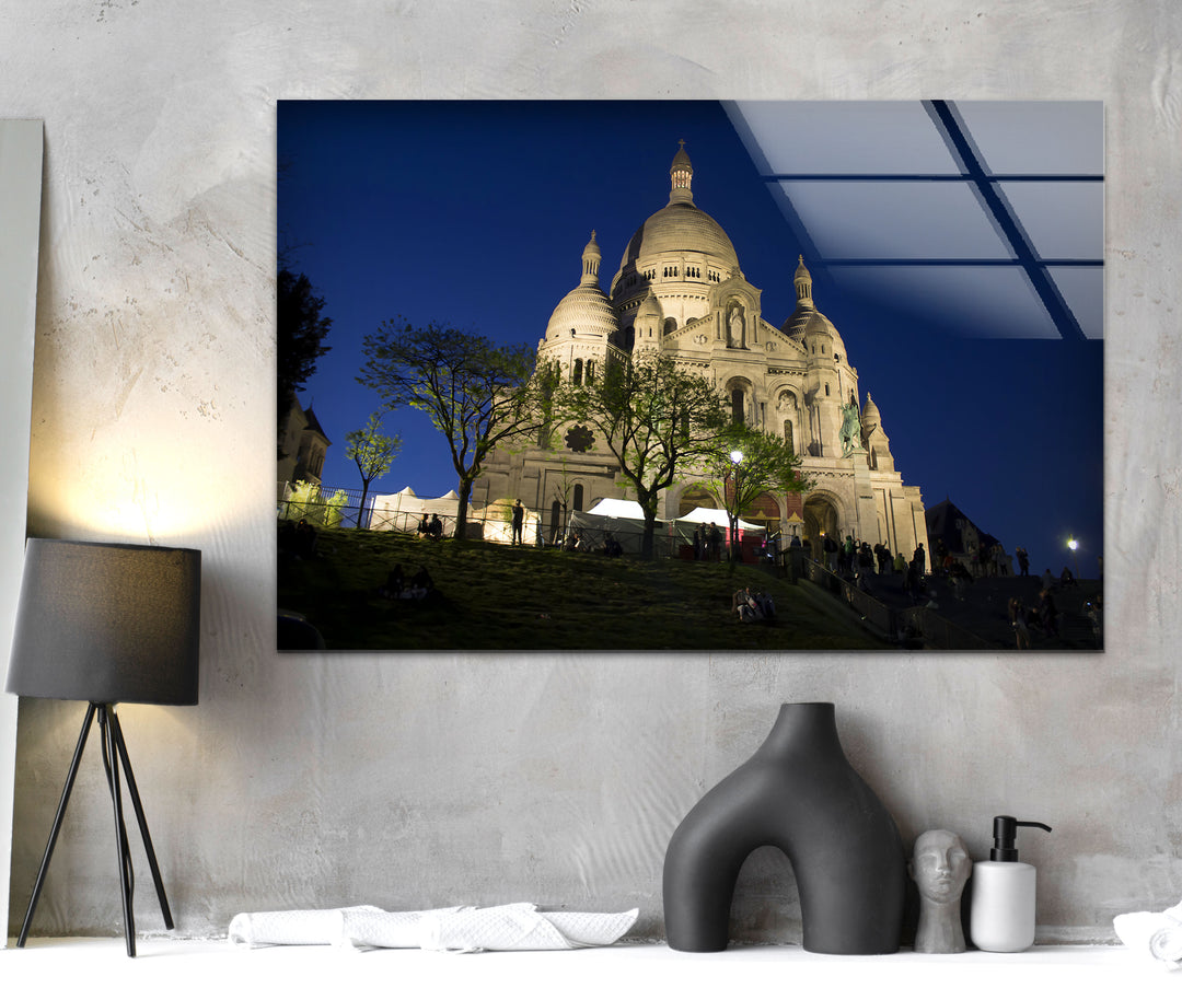 Sacré-Cœur at Night – Stunning Paris Wall Art for Elegant Décor