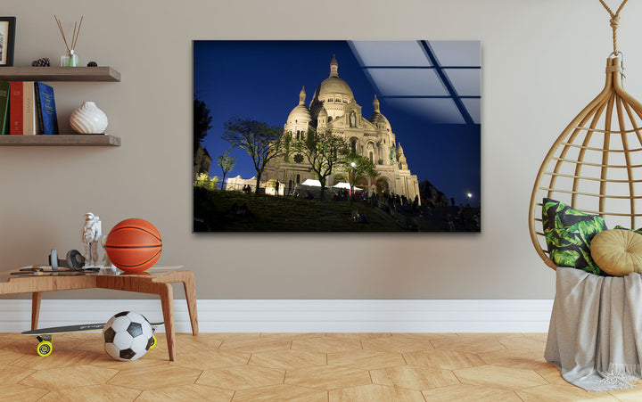 Sacré-Cœur at Night – Stunning Paris Wall Art for Elegant Décor